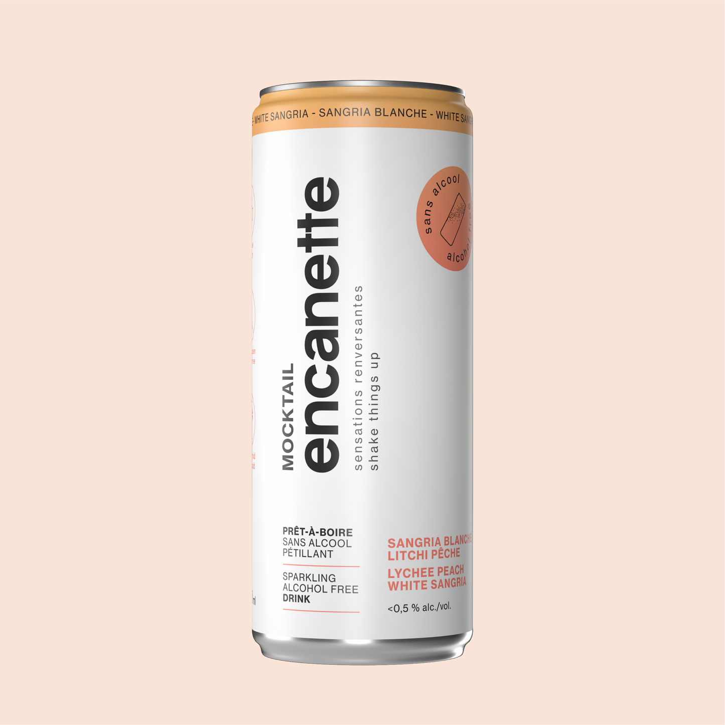 Sangria blanche - Litchi pêche * boîte de 4 canettes *